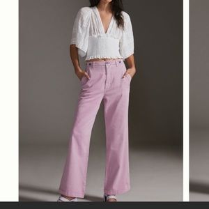 Anthropologie Pilcro Slouchy Chino Trousers Lilac WORN 1x